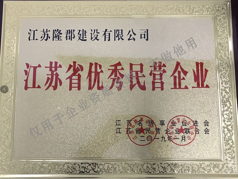 江蘇省優(yōu)秀民營企業(yè)